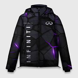 Куртка зимняя мужская Infiniti - плиты с эффектом свечения, цвет: 3D-черный
