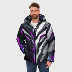 Куртка зимняя мужская Броня адская и райская фиолетовая, цвет: 3D-светло-серый — фото 2