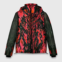 Куртка зимняя мужская Демонический доспех красный, цвет: 3D-черный