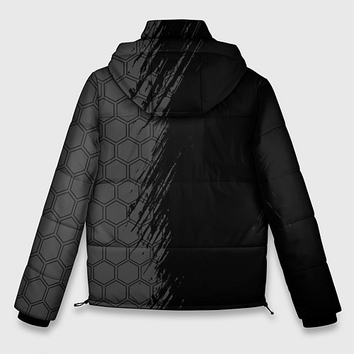 Мужская зимняя куртка Dead Space glitch на темном фоне по-вертикали / 3D-Черный – фото 2