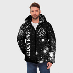 Куртка зимняя мужская Elden Ring glitch на темном фоне вертикально, цвет: 3D-черный — фото 2