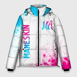 Куртка зимняя мужская Maneskin neon gradient style вертикально, цвет: 3D-черный