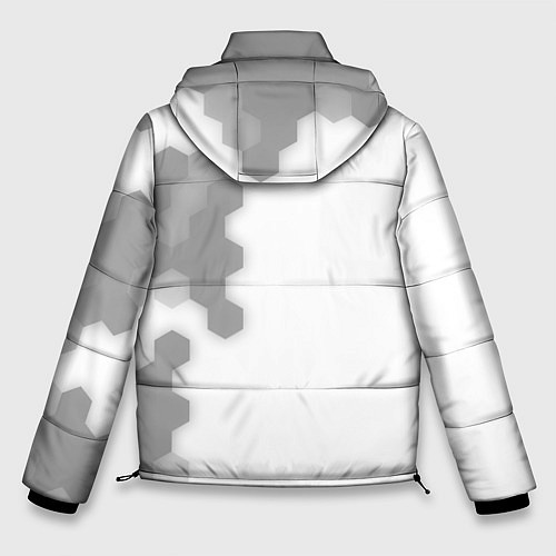 Мужская зимняя куртка Ghost of Tsushima glitch на светлом фоне по-вертик / 3D-Черный – фото 2