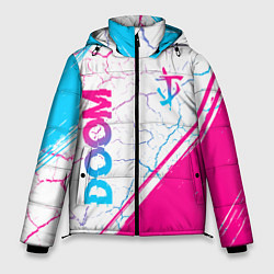 Куртка зимняя мужская Doom neon gradient style вертикально, цвет: 3D-черный