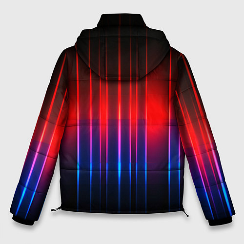 Мужская зимняя куртка Неоновый узор неоновая шкала / 3D-Черный – фото 2