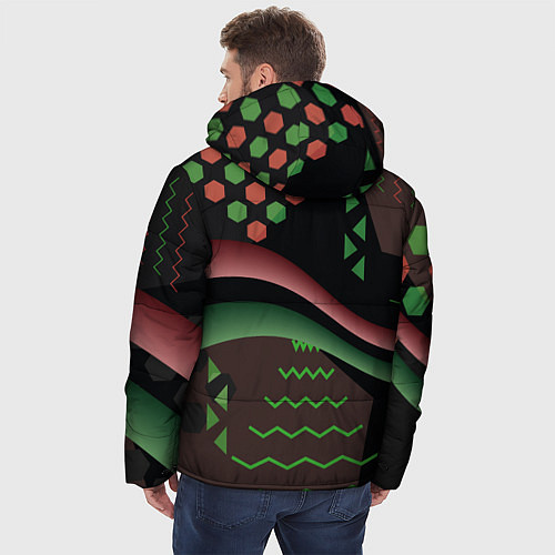 Мужская зимняя куртка 2024 абстрактный фон / 3D-Светло-серый – фото 4