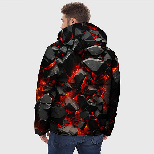 Мужская зимняя куртка Гармоничная геометрия / 3D-Светло-серый – фото 4
