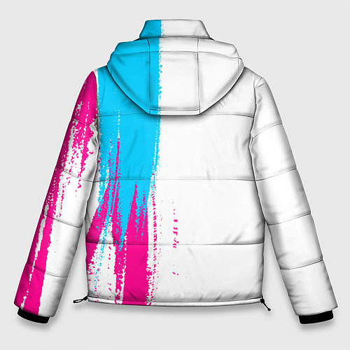 Мужская зимняя куртка Asking Alexandria neon gradient style по-вертикали / 3D-Черный – фото 2