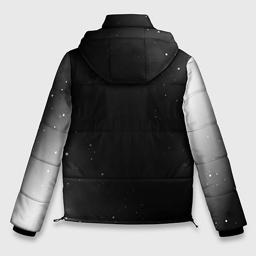 Мужская зимняя куртка Skillet glitch на темном фоне вертикально / 3D-Черный – фото 2