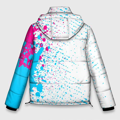 Мужская зимняя куртка Green Day neon gradient style по-вертикали / 3D-Черный – фото 2