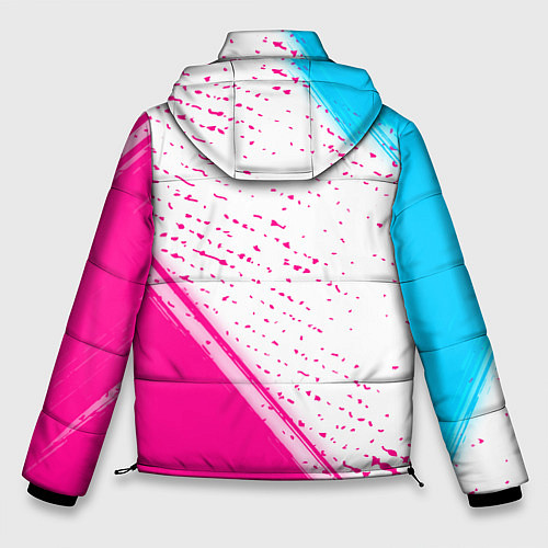 Мужская зимняя куртка Thirty Seconds to Mars neon gradient style вертика / 3D-Черный – фото 2