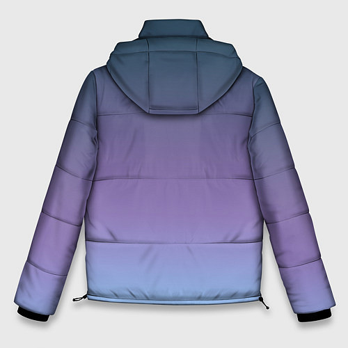 Мужская зимняя куртка Градиент синий фиолетовый голубой / 3D-Красный – фото 2