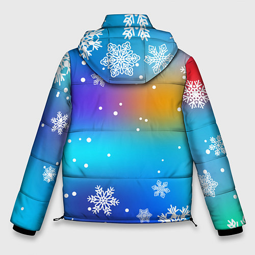 Мужская зимняя куртка Снегопад на Новый год / 3D-Черный – фото 2