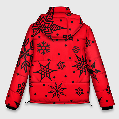 Мужская зимняя куртка Праздничный снег / 3D-Черный – фото 2
