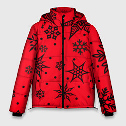 Куртка зимняя мужская Праздничный снег, цвет: 3D-светло-серый