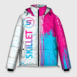 Куртка зимняя мужская Skillet neon gradient style по-вертикали, цвет: 3D-черный