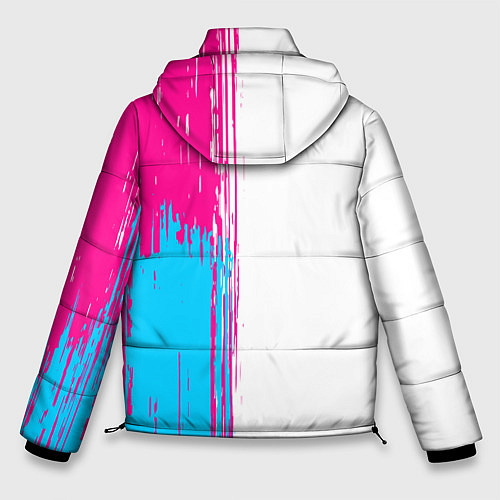 Мужская зимняя куртка Behemoth neon gradient style по-вертикали / 3D-Черный – фото 2