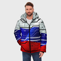 Куртка зимняя мужская Символика: русский хакер, цвет: 3D-черный — фото 2