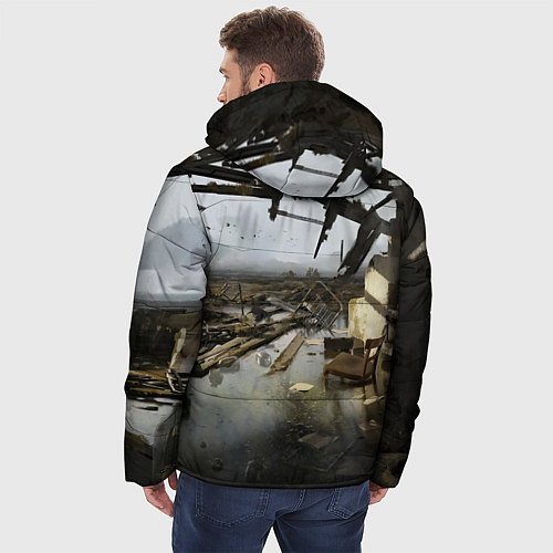 Мужская зимняя куртка STALKER 2 дом на болотах / 3D-Светло-серый – фото 4