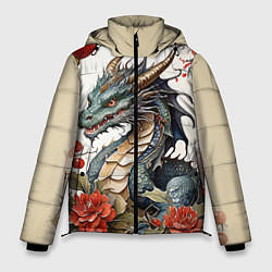 Куртка зимняя мужская Vintage dragon 2024, цвет: 3D-светло-серый