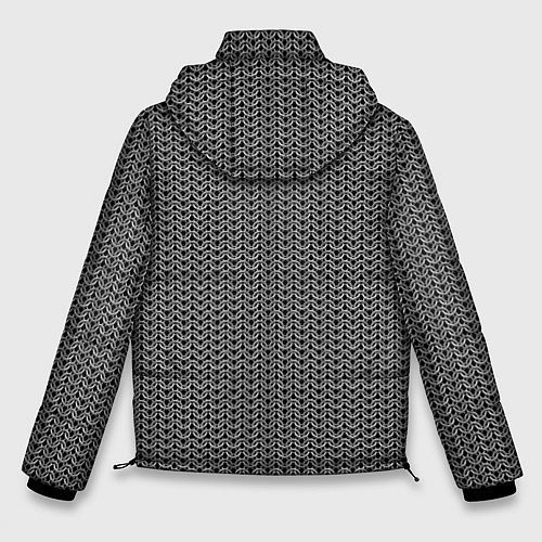 Мужская зимняя куртка Кованная металлическая кольчуга / 3D-Светло-серый – фото 2