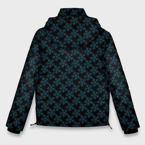 Мужская зимняя куртка Паттерн снежинки чёрный / 3D-Черный – фото 2