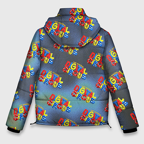 Мужская зимняя куртка The amazing digital circus pattern / 3D-Светло-серый – фото 2