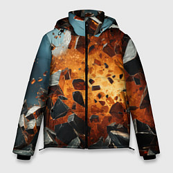 Куртка зимняя мужская Большой взрыв камней, цвет: 3D-светло-серый