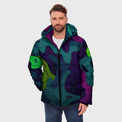 Куртка зимняя мужская Неопределенный яркий камуфляж, цвет: 3D-красный — фото 2