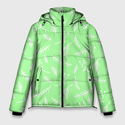 Куртка зимняя мужская Нежный новогодний узор, цвет: 3D-светло-серый