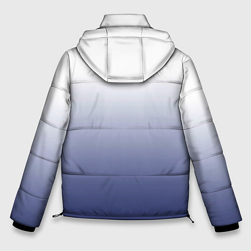 Мужская зимняя куртка Туманный градиент бело-синий / 3D-Светло-серый – фото 2