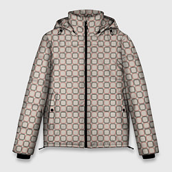 Куртка зимняя мужская В клетку стиль 60-х, цвет: 3D-черный