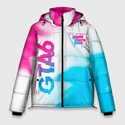 Мужская зимняя куртка GTA6 neon gradient style вертикально