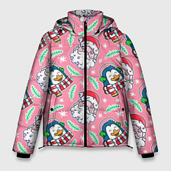 Куртка зимняя мужская Персонажи новогодние, цвет: 3D-светло-серый