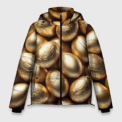 Куртка зимняя мужская Золотые Пасхальные яйца, цвет: 3D-светло-серый