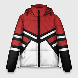 Куртка зимняя мужская Советский спорт с полосами, цвет: 3D-светло-серый