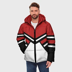 Куртка зимняя мужская Советский спорт с полосами, цвет: 3D-светло-серый — фото 2