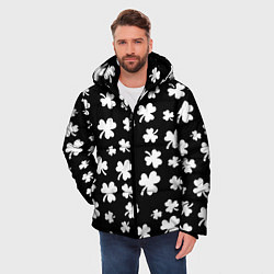 Куртка зимняя мужская Black clover pattern anime, цвет: 3D-светло-серый — фото 2