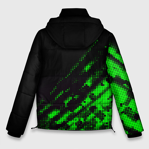Мужская зимняя куртка Dead by daylight green neon / 3D-Черный – фото 2