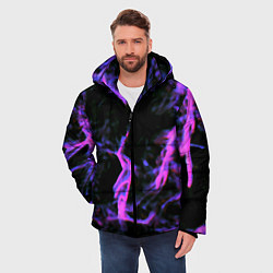 Куртка зимняя мужская Неоновая текстура разрывы текстура, цвет: 3D-красный — фото 2