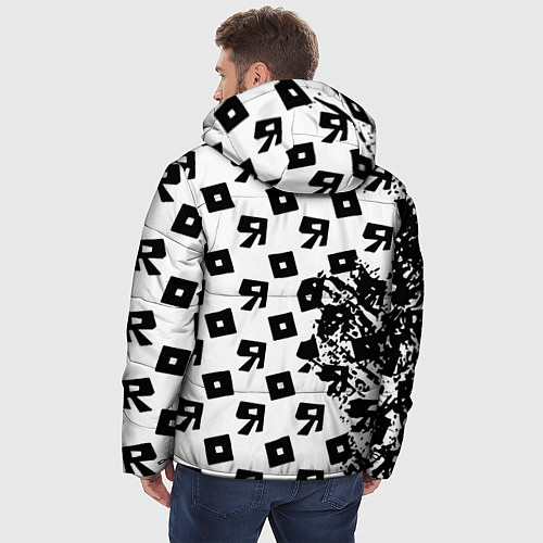 Мужская зимняя куртка Roblox pattern game black / 3D-Светло-серый – фото 4