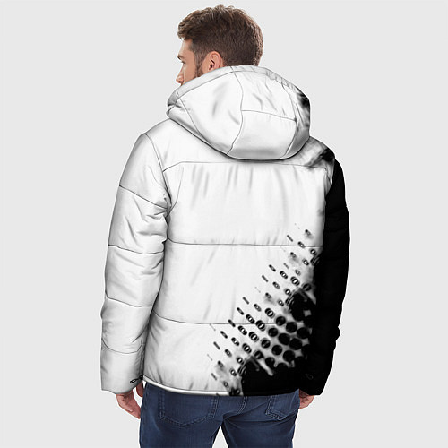 Мужская зимняя куртка Алиса краски текстура / 3D-Светло-серый – фото 4