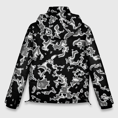 Мужская зимняя куртка Капли жидкого металла - камуфляж на чёрном / 3D-Черный – фото 2