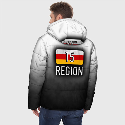 Мужская зимняя куртка 15 регион на спине / 3D-Светло-серый – фото 4