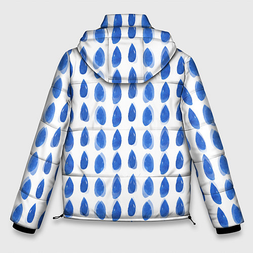 Мужская зимняя куртка Акварельный дождь / 3D-Черный – фото 2