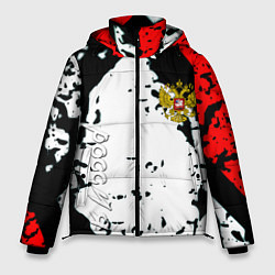 Куртка зимняя мужская Россия краски текстура, цвет: 3D-красный