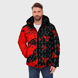 Куртка зимняя мужская Destiny краски надписи текстура, цвет: 3D-красный — фото 2