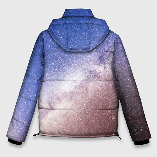 Мужская зимняя куртка Галактика млечный путь / 3D-Черный – фото 2
