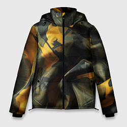 Куртка зимняя мужская Релистичный камуфляж, цвет: 3D-черный