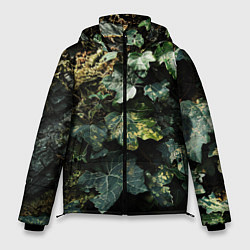 Куртка зимняя мужская Реалистичный охотничий камуфляж, цвет: 3D-черный